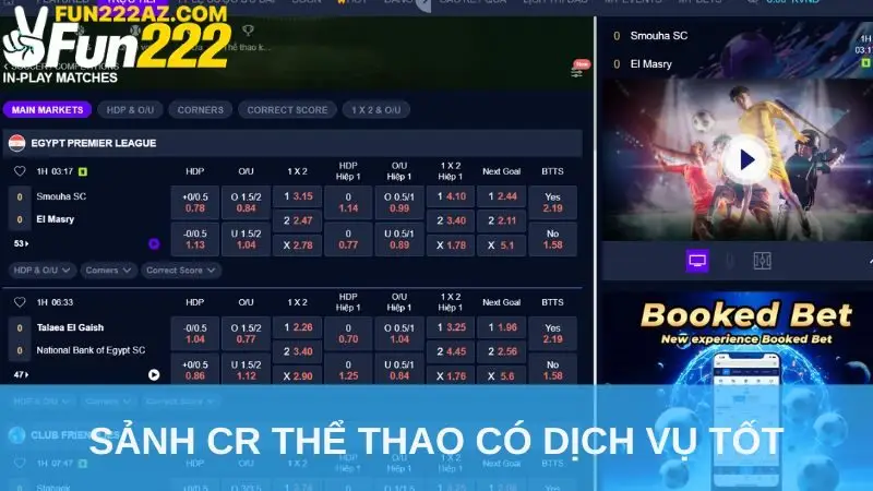 Sảnh CR thể thao có dịch vụ tốt